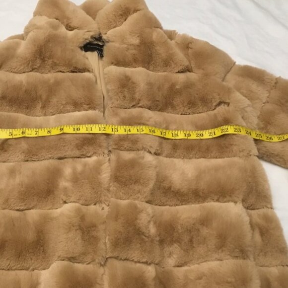 BCBGMAXAZRIA FAUX FUR COAT - Picture 12 of 14